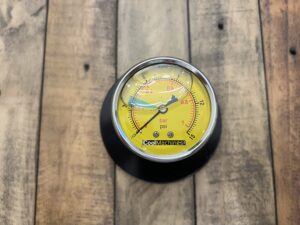 Dense pack gauge for measuring psi on insulation install