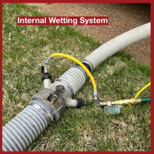 internal wetting system for insulation machines