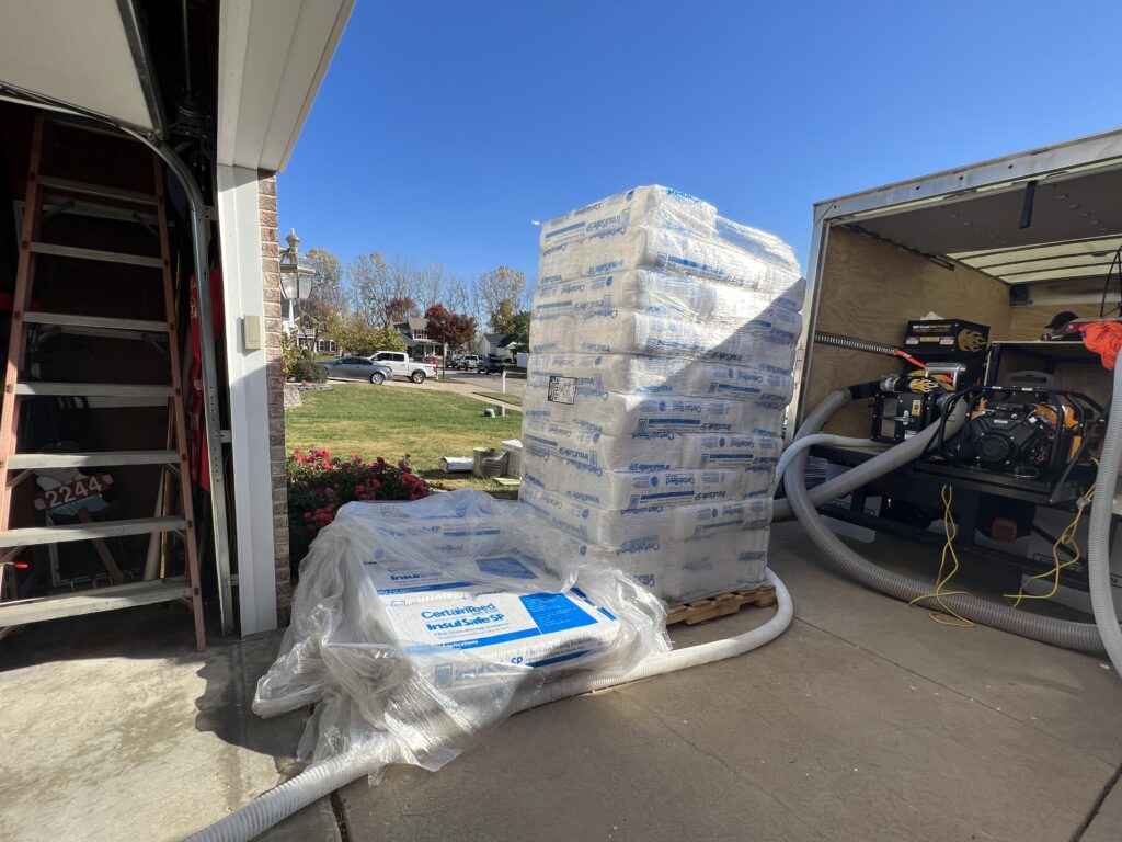 Insulation Blower and Vacuum for HVAC company: Air Comfort Service Hazelwood, Missouri